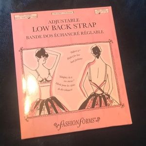 Fashion forms: adjustable low back strap for bra